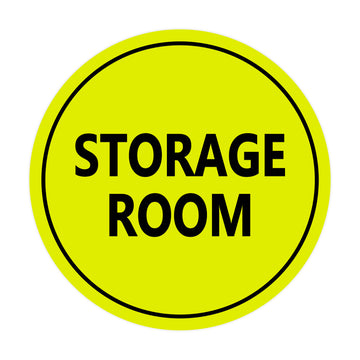 Black Signs ByLITA Circle Storage Room Sign